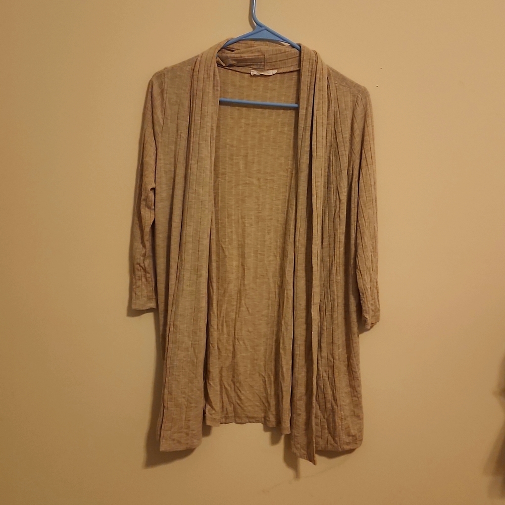 Beige cardigan with lace sides
